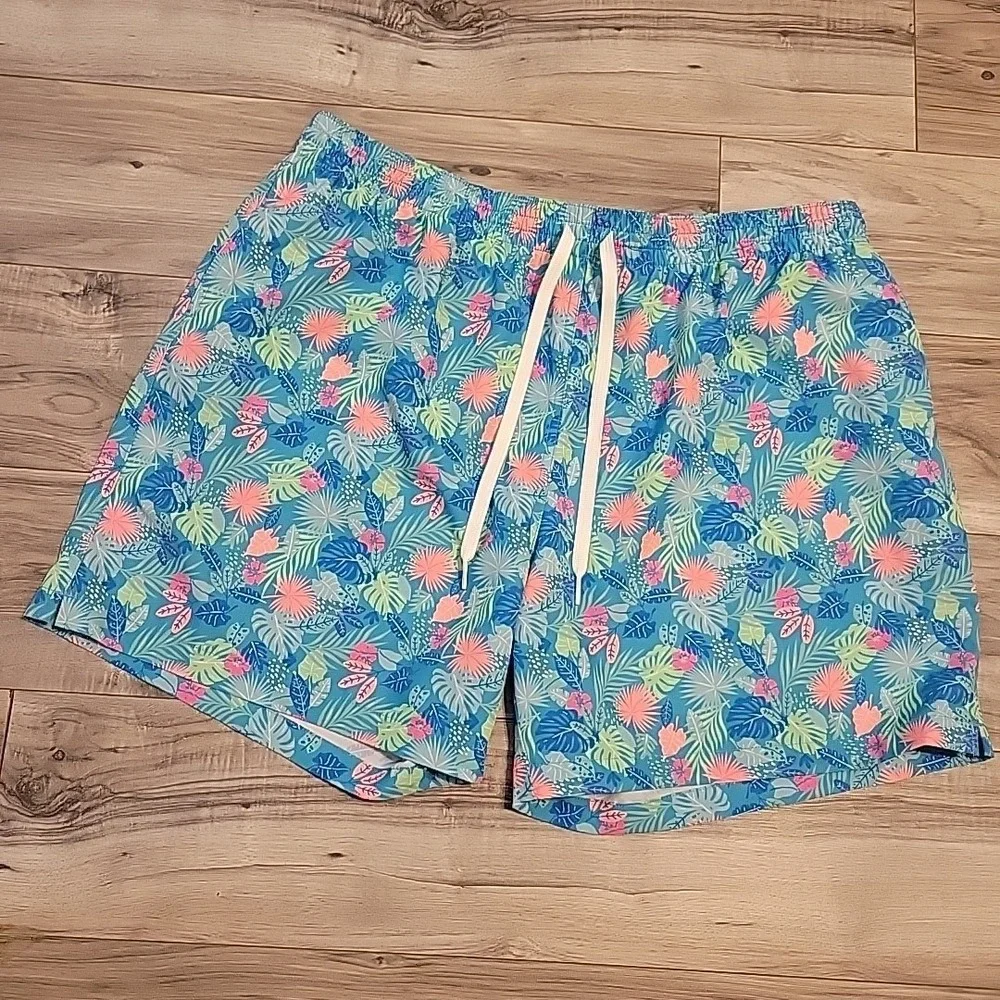 Chubbies Swim Trunks Mens XXL Wild Tropics‎ AOP Hawaiian Drawstring